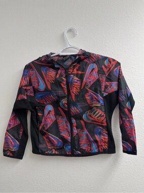 Nike Kids y2k lightweight packable windbreaker Multicolor swoosh size 6